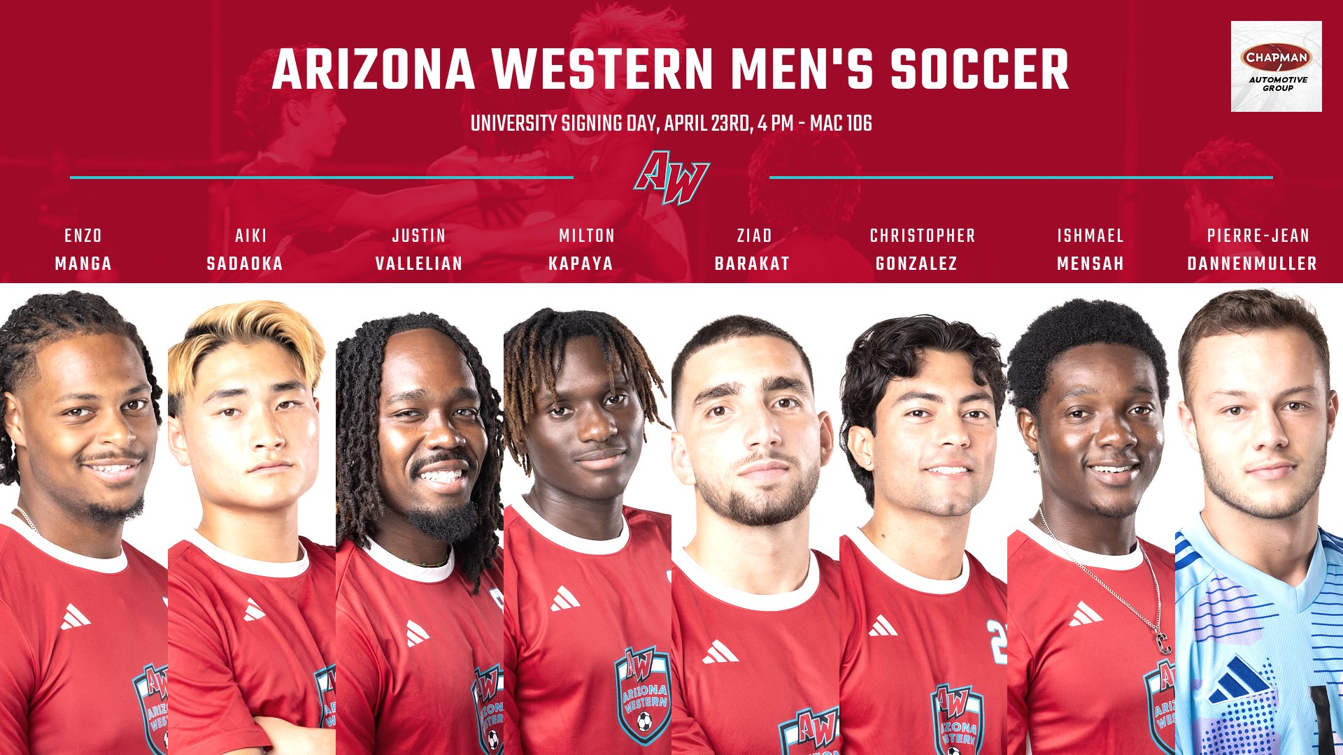 Sophomore send off! Arizona Western men's soccer program to hold University signing day